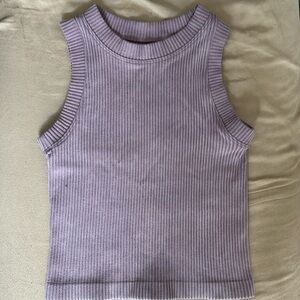 Aura ribbed crop tank Size S/M.  Super cute, stretchy and soft.